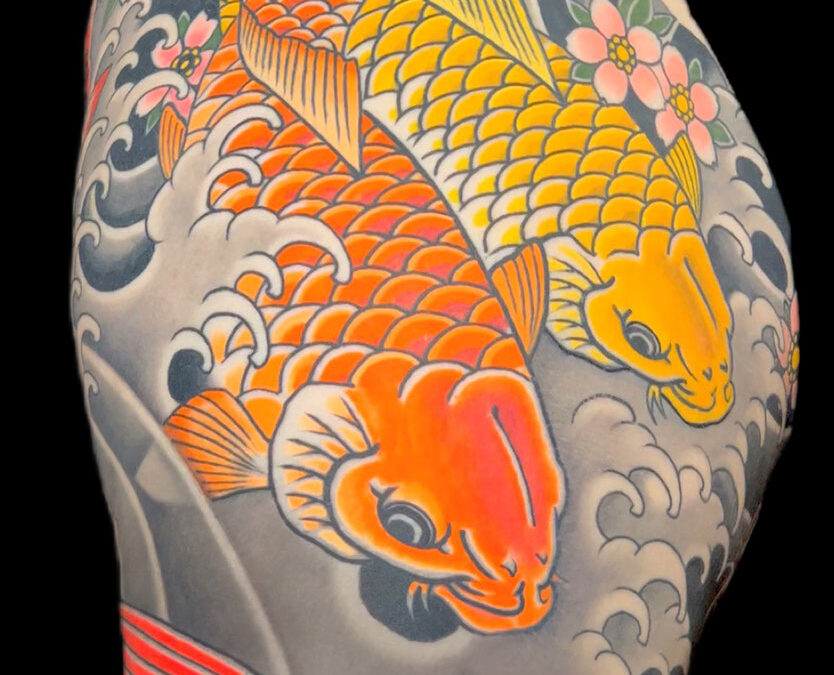 Koi Fish in Traditional Japanese Tattooing