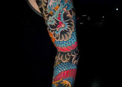 Blue Dragon with red belly sleeve from Jason Owens